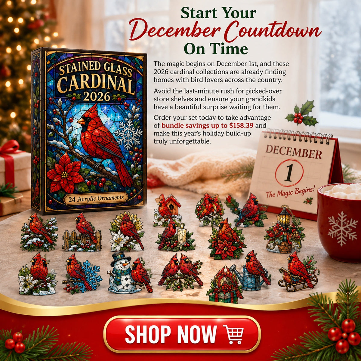 stained glass cardinal advent calendar landing 09