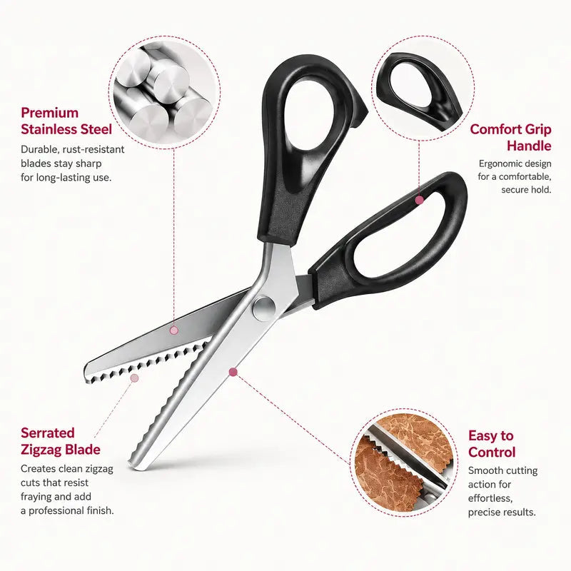 stainless steel zig zag scissors with serrated teeth perfect for diy crafts %E2%9C%82%EF%B8%8F landing 08