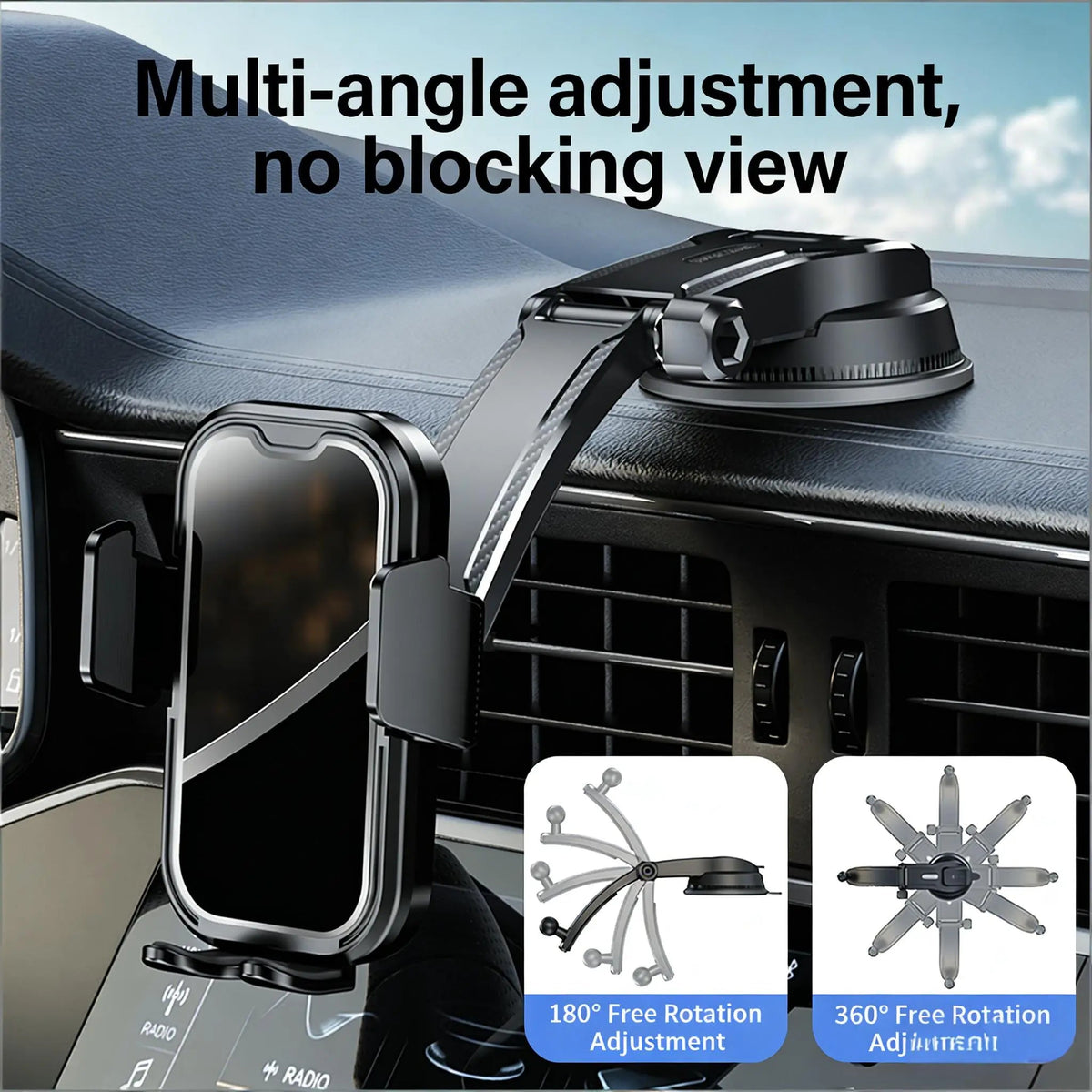 strong vacuum suction car phone holder landing 04
