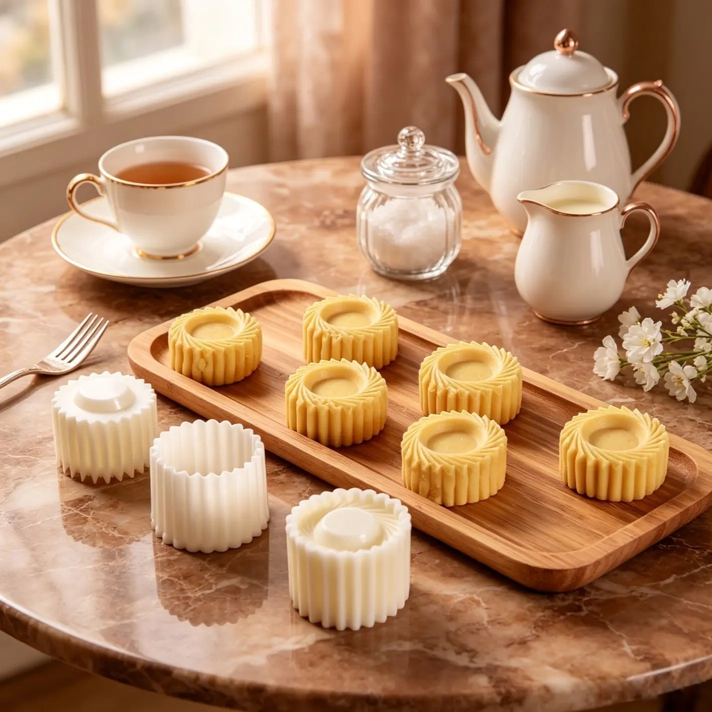 sunflower patterned round hand press mooncake mold french style lace pastry mold %F0%9F%8D%AA landing 05