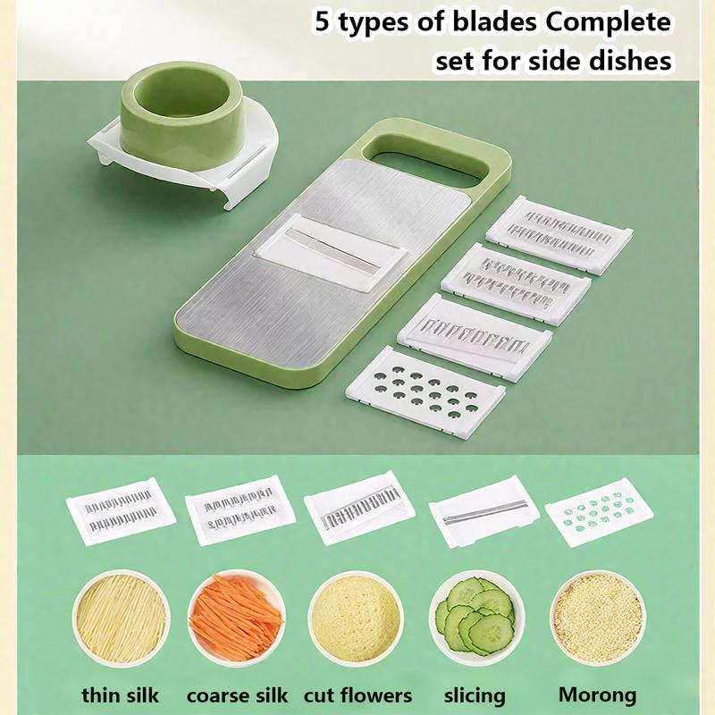 the perfect kitchen gift 5 in 1 vegetable cutter cheese grater with safety features stainless steel%E2%9C%A8 landing 06