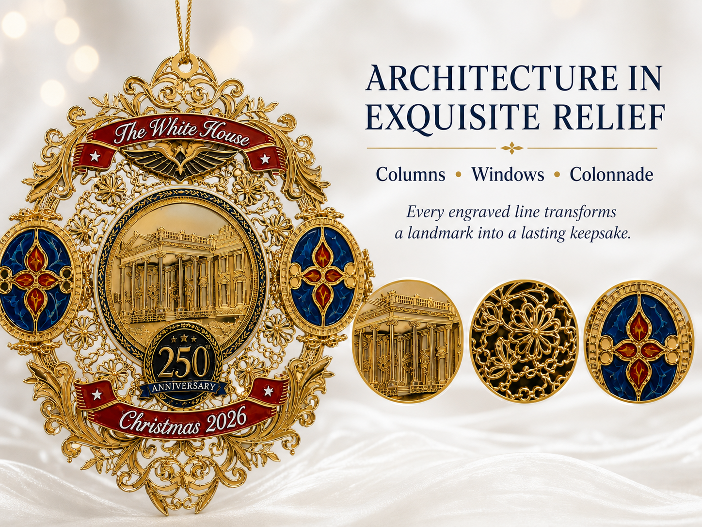 white house 250th anniversary christmas commemorative ornament landing 02
