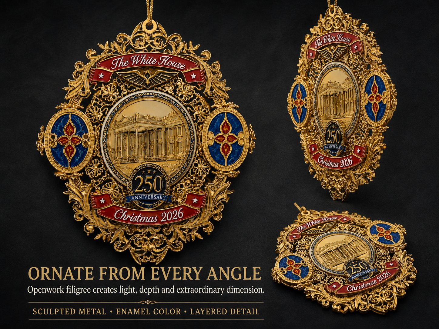 white house 250th anniversary christmas commemorative ornament landing 03
