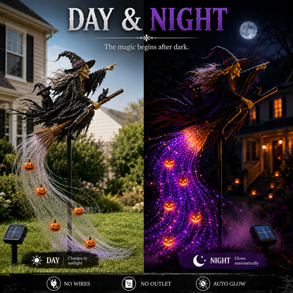 🎃 Halloween Magic Sale – 50% OFF ✨ Witch’s Magic Trail™ Solar Fiber Optic Garden Light